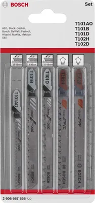 Obrázok produktu pre 5-dielna sada pílových listov na drevo a plasty, T-hranol