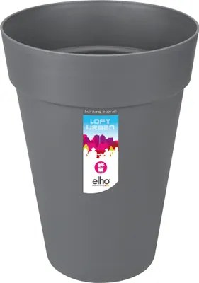 Produktbild von elho loft urban Rund Hoch 28 Übertopf - anthrazit
