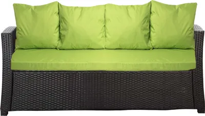 Immagine prodotto di Cuscini per divano da giardino - Seduta 170x50x7, schienale 4*56x50 - Cuscino in rattan per divano Lime - Seduta per 4 persone - Divano da giardino