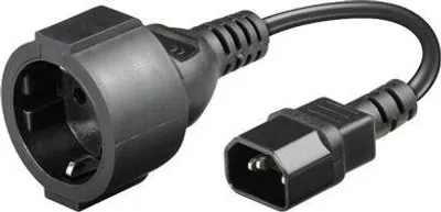 Produktbild von Microconnect PE130075, 0,23 m, C14-Koppler, Schuko, 250 V, 16 A