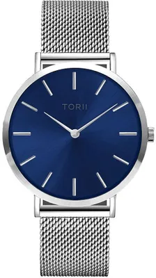 Produktbild von Damenarmbanduhr TORII W38WM.NW in klassischem marineblauem Fashion-Stil.