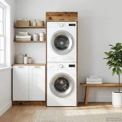 Immagine prodotto di vidaXL Mobile lavatrice Legno riciclato 67,5 x 68 x 200 cm Materiale ligneo