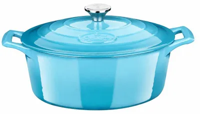 Productafbeelding van Ovale braadpan/stoofpot geëmailleerd gietijzer 5 liter 29 cm