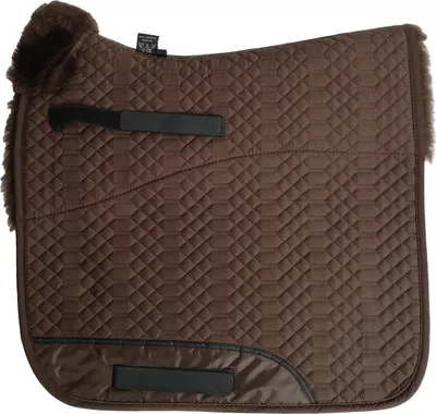 Produktbild von Engel Reitsport Lammfell Schabracke SCHABRA1 Fellrand vorne Fell in Sattellage D (Dressur) Mocca Mocca