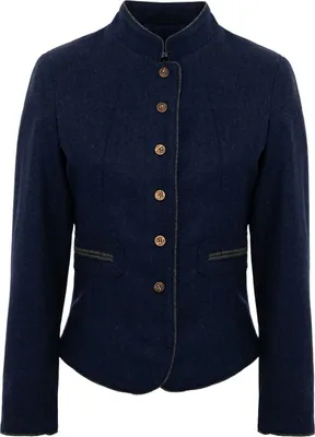 Produktbild von Sportliche Jacke in Jeansblau und Mittelrot, vielseitig und funktional