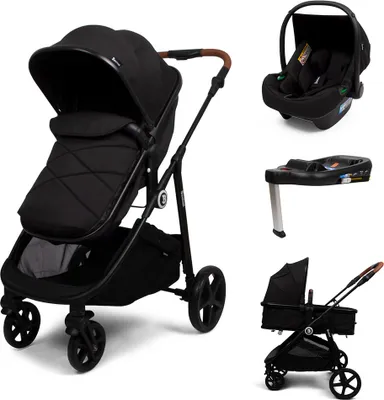 Produktbild von Baninni 4-in-1 Multiständer Kinderwagen mit Autositz und Basis Nelia Schwarz