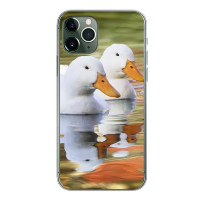 Produktbild von MuchoWow® Handyhülle Schutzhülle Hülle für iPhone 11 Pro Enten - Wasser - Spiegelung - Familie Silikon Softcase Handy Hülle - Handy