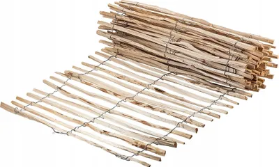 Image de Clôture de jardin en noisetier - Rouleau de clôture - Tressée - 5 m x 120 cm - Espacement entre les barreaux 4-6 cm