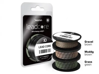 Imagen del producto de Delphin LEADCORE, color verde, línea de pesca de plomo, 45 libras, 5 metros