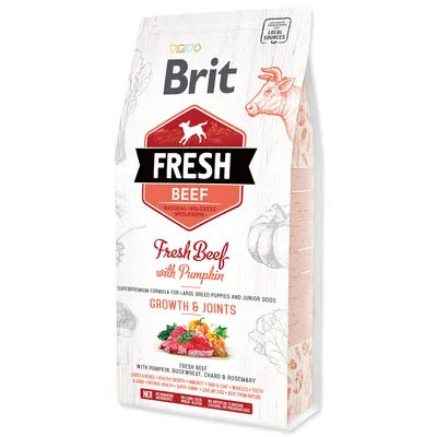 Obrázok produktu pre Brit Fresh Beef with Pumpkin, Junior, Veľké (26 až 44 kg), Hovädzie mäso, 2,5 kg