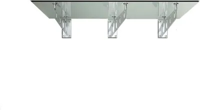 Immagine prodotto di Glaszentrum Hagen - 250x90 cm Schizzo di vetro trasparente - Trasparente incl. Maniglia in acciaio