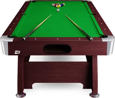 Obrázok produktu pre Biliardový stôl Vip Extra 9 FT cherry/green vrátane loptičiek, 2 tága, kriedy a čistiacej kefky