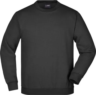 Produktbild von James & Nicholson Sweatshirt Round Sweat HeavyJunior,Gr2XL,schwarz