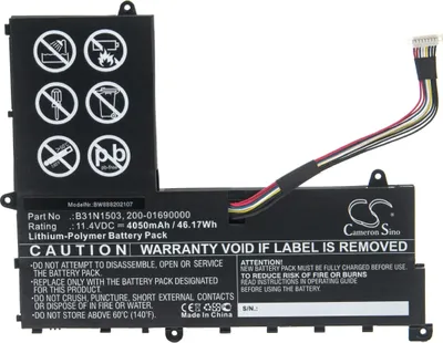 Produktbild von vhbw Akku Ersatz für Asus 0B200-01690000, B31N1503 für Notebook (4050 mAh, 11,4 V, Li-Polymer)
