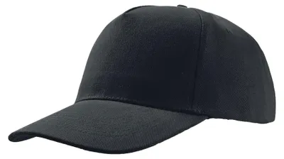 Produktbild von Atlantis Liberty Baumwoll-Kappe mit 5 Paneelen LT902 (Einheitsgröße) (Schwarz)