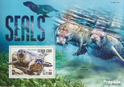 Produktbild von Briefmarken Sierra Leone 2015 Mi Block 810 (kompl. Ausg.) postfrisch Seehunde