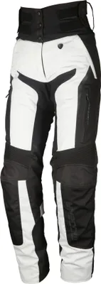 Produktbild von Modeka Elaya Damen Motorrad Textilhose, hellgrau/schwarz, 36