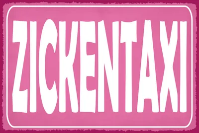 Produktbild von vianmo Holzschild 12x18 cm Zickentaxi rosa