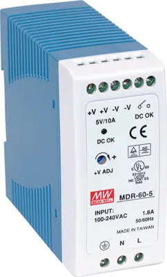 Produktbild von MEANWELL MDR-60-48, DC AC Hutschienen-Netzteil, DIN, 60W 48V 1,25A