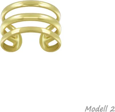 Produktbild von Ohrklemme Silber 925 gold: Ear Cuff Ohrring ohne Loch tragbar Modell 2