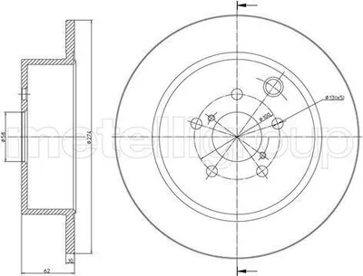 Produktbild von 2x METELLI Bremsscheibe 23-1487C für SUBARU FORESTER (SJ) XV (_GP_) XV (GT)