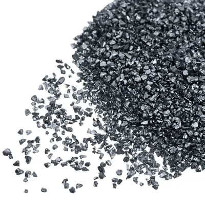 Crushed Glass Chips 20g, 1-3mm, unregelmäßig, hellschwarz