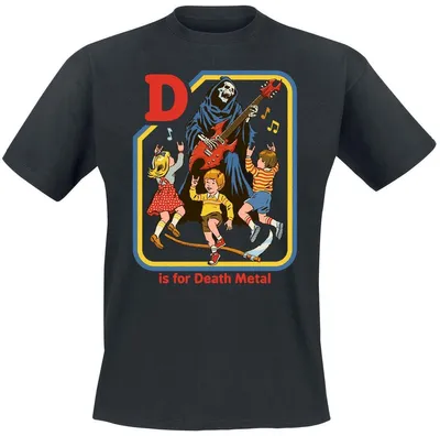 Produktbild von Steven Rhodes T-Shirt Herren D Is For Death Metal schwarz L