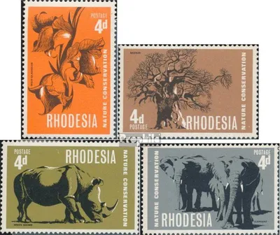 Produktbild von Briefmarken Rhodesien 1967 Mi 66-69 (kompl.Ausg.) postfrisch Naturschutz
