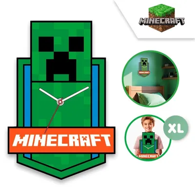 Obrázek produktu pro Zegar Minecraft ścienny XL MDF MIN3023