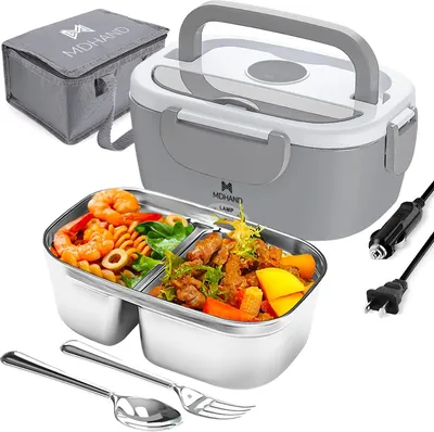 Produktbild von Elektrische Lunchbox, auslaufsicher, 1,5 l Fassungsvermögen, GRAU-65W