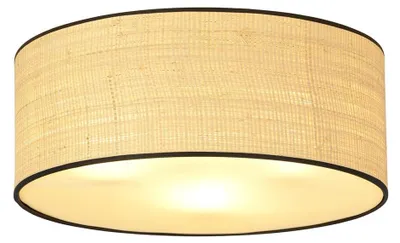 Obrázok produktu pre Závesná lampa ASTON z ocele a prírodného ratanu