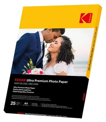 Image de KODAK 21x29,7 cm Papier Photo Premium Brillant 280/m² 25 Feuilles