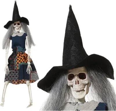 Zdjęcie produktu dla Dekoracja na Halloween szkielet wiedźmy 47 cm