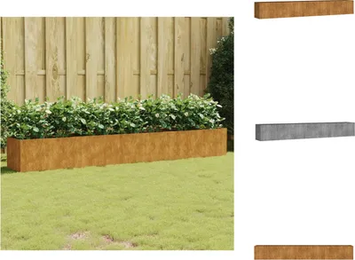 Obrázok produktu pre vidaXL Zvýšený záhon 280x40x40 cm Corten oceľ - Kvetináče a sadenice