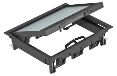 Produktbild von OBO Bettermann Geräteeinsatz GES6-2U10T 9011 graphitschwarz (7405322)