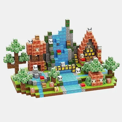 Obrázek produktu pro Magnetická sada kostek Minecraft 150ks + 3 figurky.