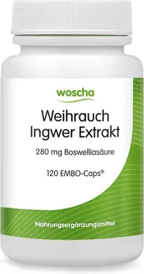 Produktbild von Woscha Weihrauch Ingwer Extrakt-120 Embo Caps