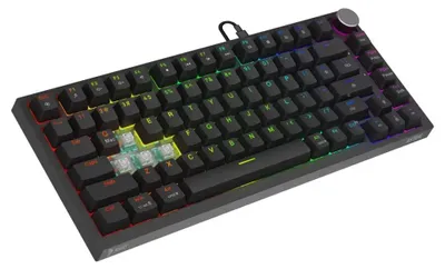 Produktbild von Savio ASTRAL BLACK JADE, 75%, Kabelgebunden, USB, QWERTY, RGB-LED, Schwarz