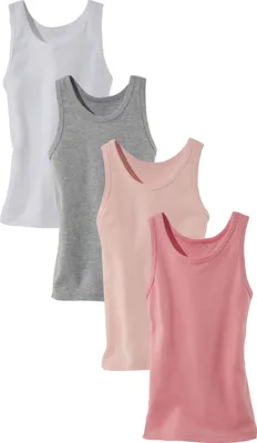 Produktbild von VIVANCE Unterhemd 4 -teilig rosa, grau, weiß, pink Größe 128
