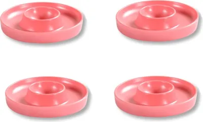 Immagine prodotto di Kesper | Portauova, confezione da 4, materiale: ø 10 x H 2 cm, melamina, dimensioni: cm, colore: rosa | Il compagno ideale per la colazione