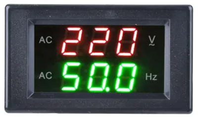 Obrázok produktu pre Generátor s dvojitým displejom, digitálny AC voltmeter s LED, meradlo frekvencie, testovací prístroj (čierny)
