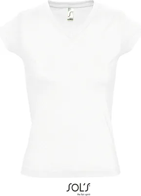 Produktbild von SOLs 11388 | Ladies V-Neck Moon Damen T-Shirt - Farbe: White - Größe: XXL