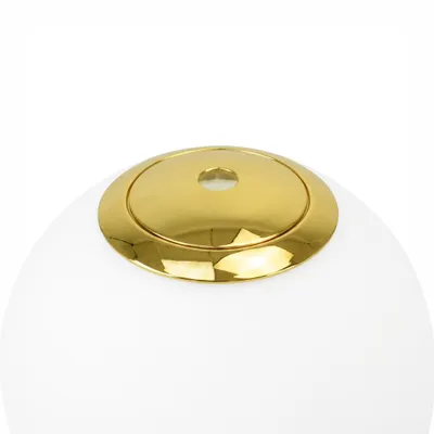 Zdjęcie produktu dla Uchwyt na klosz lampy, złoty, średnica 5 cm, do otworów kloszy o średnicy 3,8–4,5 cm, gwint M10