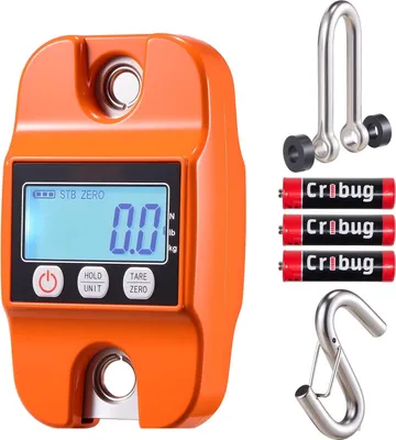 Produktbild von Digitale Kranwaage - Hängewaage 400 kg - Aluminiumguss-Gehäuse - LCD-Display - Teilung 100 g - Dreistufige Anzeige - Auch als Wildwaage/Fischwaage
