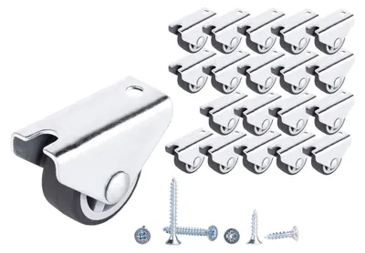 20 Gummilenkrollen 30 mm, Schwerlast, für Möbel und Tischwagen