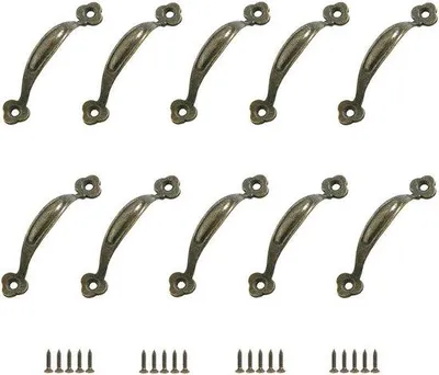 Produktbild von Famanu Möbelgriffe 12 Stück - 128 mm Abstand zwischen Löchern - quadratisch - Edelstahl - schwarz