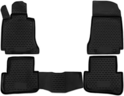 Image de 2007-2014 Mercedes Classe C W204 Tapis de sol en caoutchouc noir 4 pièces
