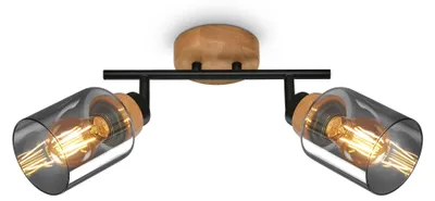 Produktbild von BRILONER – Deckenlampe, Deckenleuchte, Lampe, Rauchglas, Schwenkbar, Wohnzimmerl