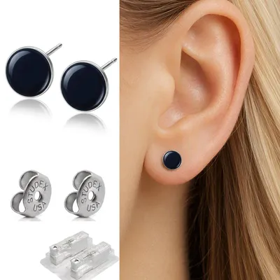 Produktbild von Medizinische Ohrstecker Erstohrstecker Neon Dots Studex System 75 Neon schwarz