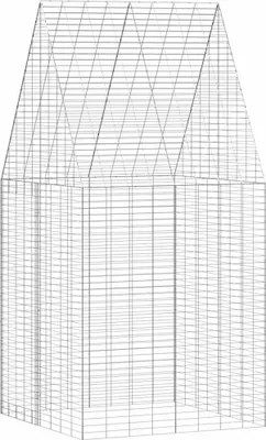 Obrázek produktu pro vidaXL Klec pro králíky stříbrná 100 x 100 x 210 cm Pozinkovaná ocel